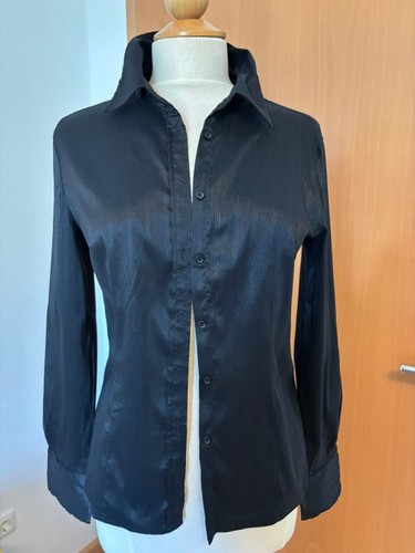 Edle schwarze hemdbluse - schwarze,